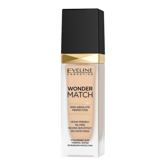 Eveline Cosmetics Wonder Match Skin Absolute Perfection – Liquid Foundation for Women, 11, Almond, 30 ml