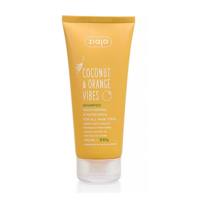 Ziaja Coconut y Orange Vibes Champú Hidratante y Refrescante Unisex, 200 ml