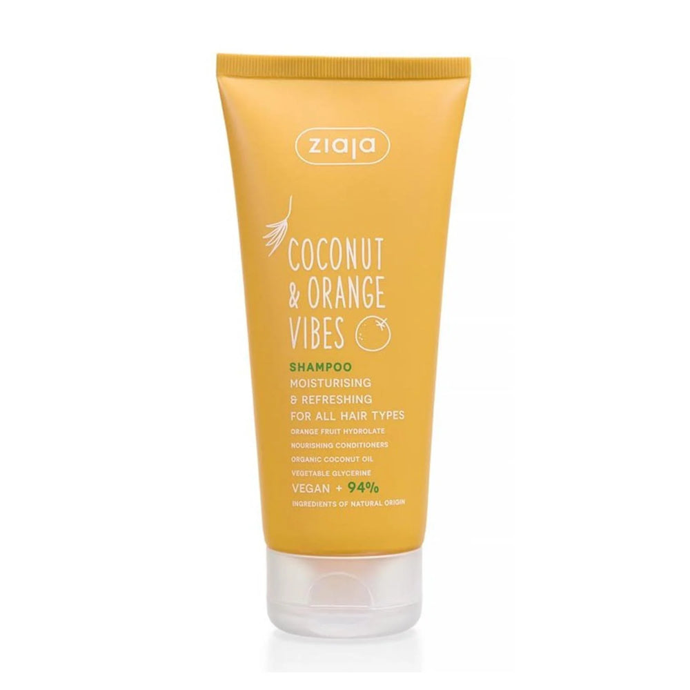 Ziaja Coconut y Orange Vibes Champú Hidratante y Refrescante Unisex, 200 ml
