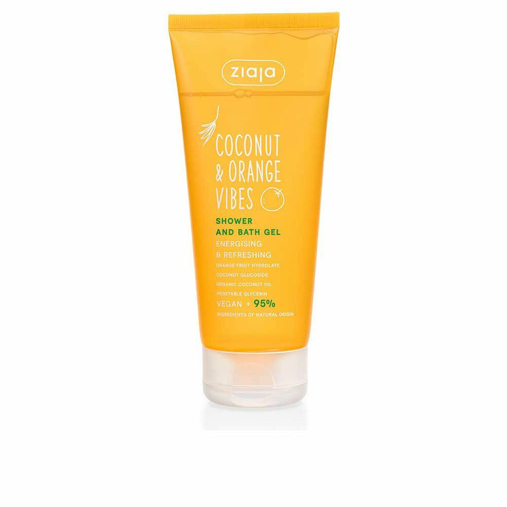 Ziaja Coconut y Orange Vibes – Gel De Ducha y Baño Energizante y Refrescante Unisex, 200 ml
