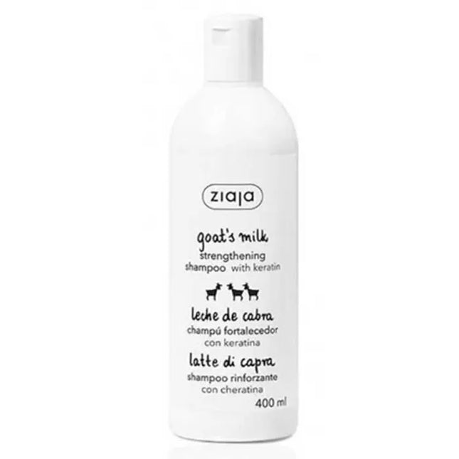Ziaja Leche De Cabra Champú Fortalecedor Con Keratina Unisex, 400 ml