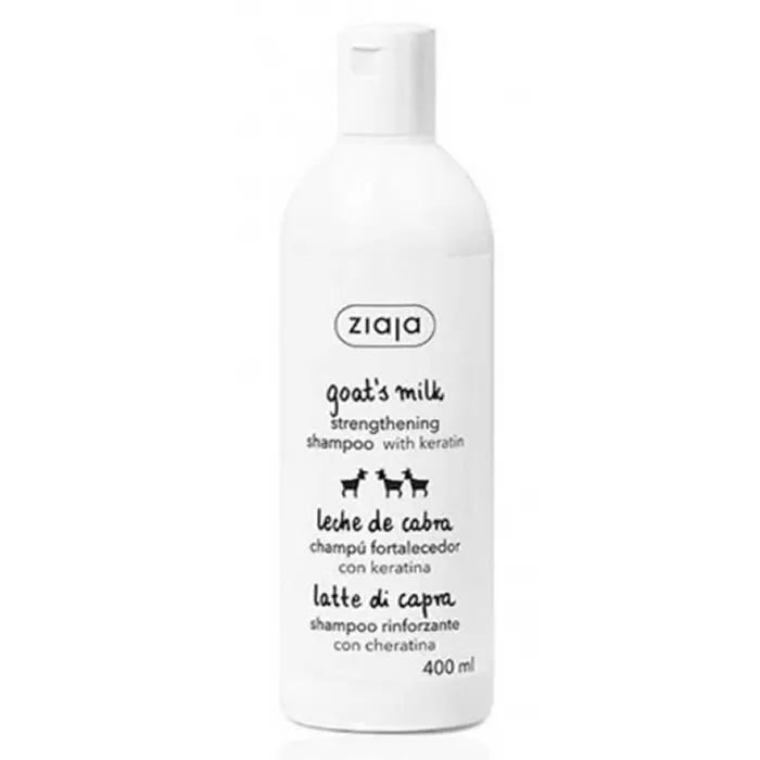 Ziaja Leche De Cabra Champú Fortalecedor Con Keratina Unisex, 400 ml