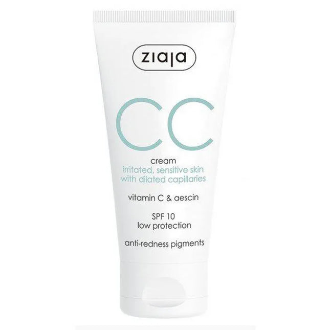 Ziaja Cc Cream Correctora Para Pieles Irritadas y Sensibles Unisex, 50 ml