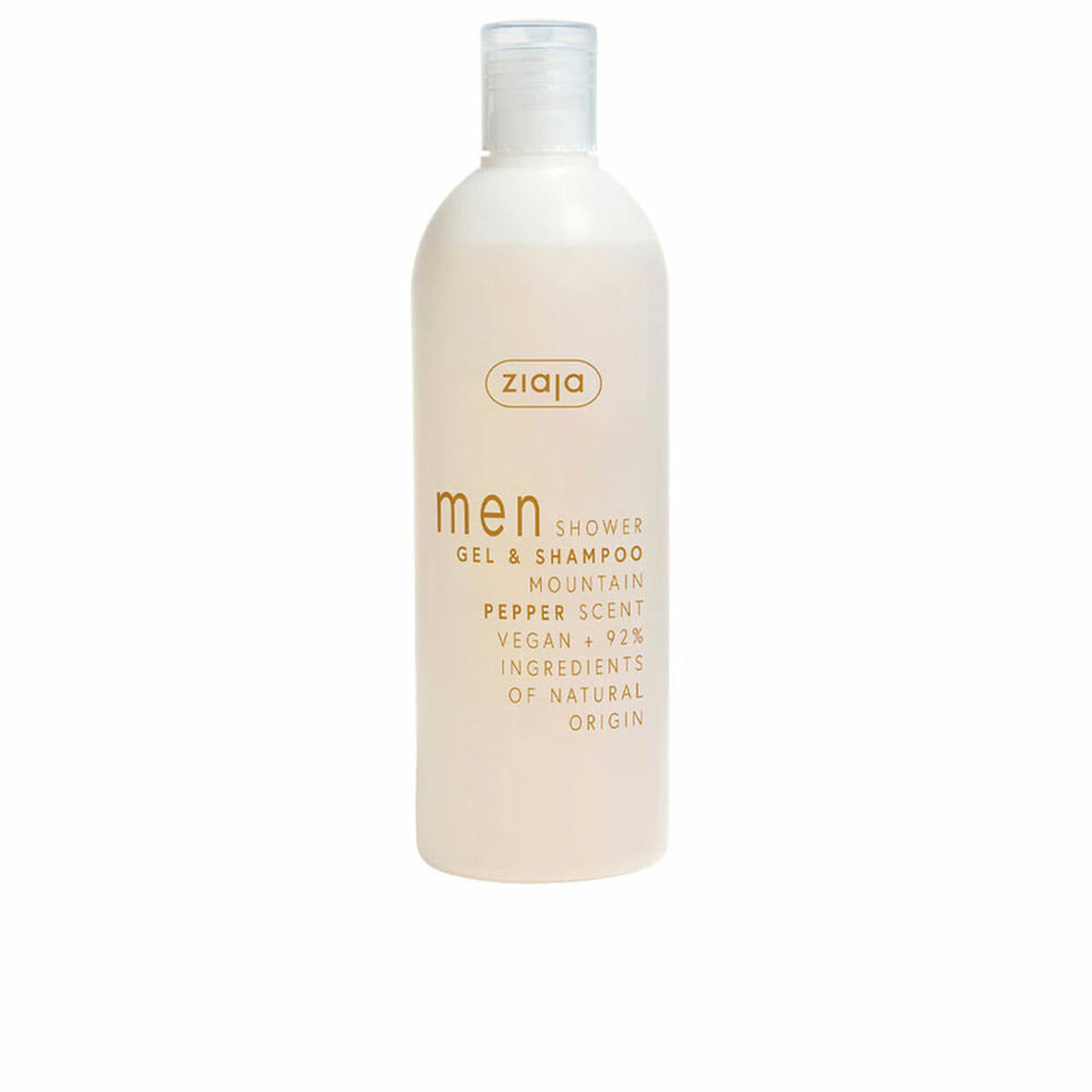 Ziaja Men – Gel De Ducha y Champú Mountain Pepper Unisex, 400 ml