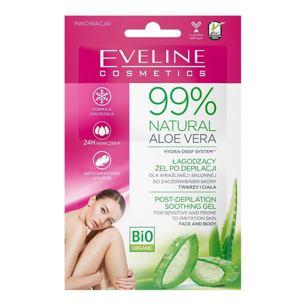 Eveline Cosmetics Set Duo Eveline Cosmetics 99% Natural Aloe Vera Soothing – Body Post-Shaving Gel for Women, Face and…
