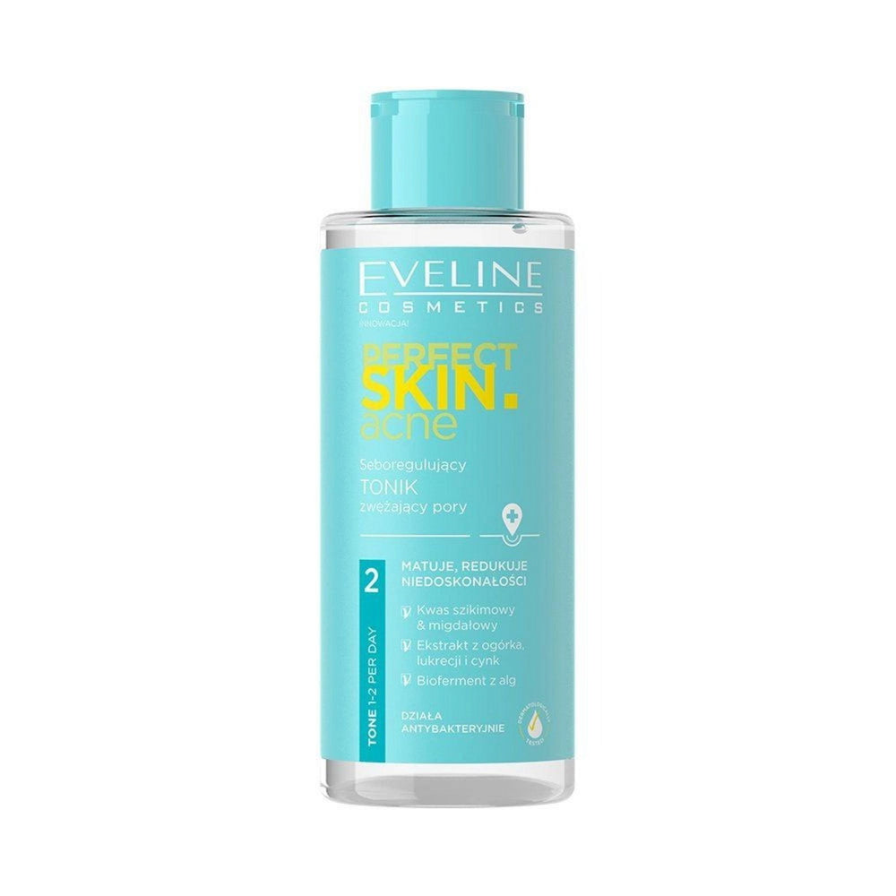 Eveline Cosmetics Perfect Skin.Acne Sebum-Regulating – Tonic Lotion for Women, For Face, 200 ml