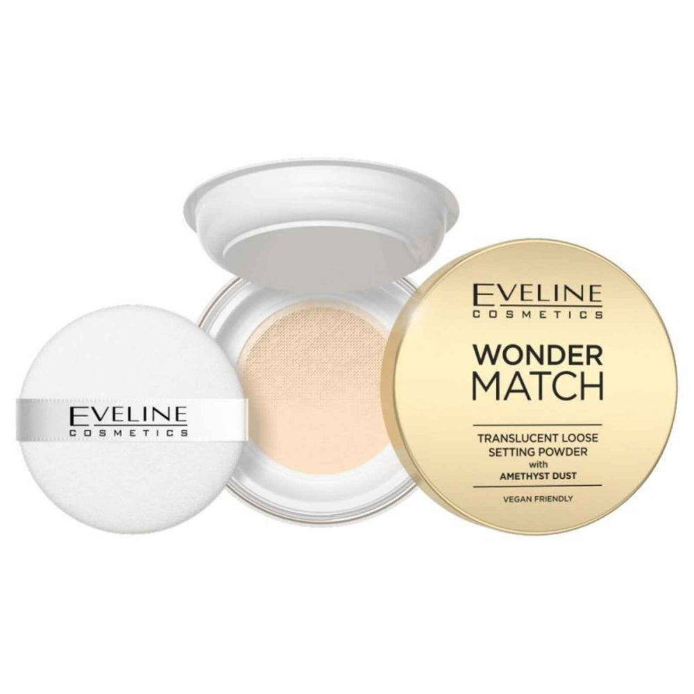Eveline Cosmetics Wonder Match – Loose Setting Powder for Women, Translucent, 6 g