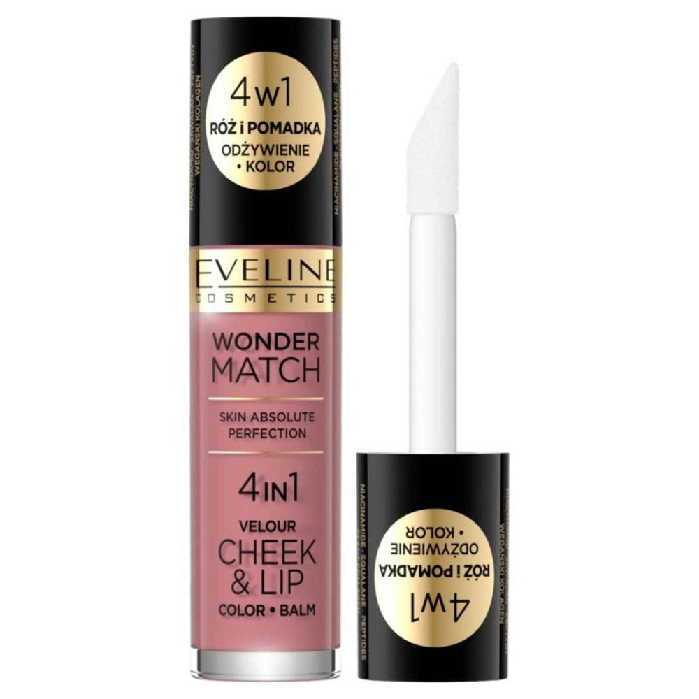 Eveline Cosmetics Wonder Match 4in1 – Lip & Cheek Balm 2-in-1 for Women, 02, 4.5 ml