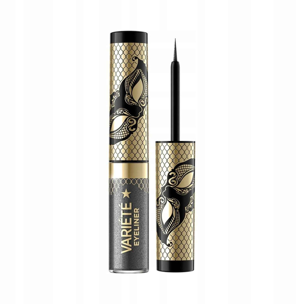 Eveline Cosmetics Variete Sparkling – Liquid Eyeliner for Women, 04, Silver Dust, 4 ml