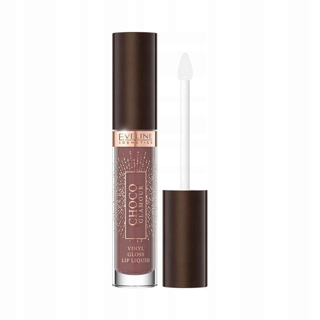 Eveline Cosmetics Choco Glamour – Lip Gloss for Women, 02, Deep Cherry Chocolate, 4.5 ml