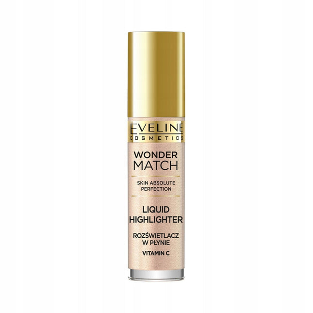 Eveline Cosmetics Wonder Match Vitamin C Illuminating – Liquid Highlighter for Women, 01, For Face, 4.5 ml