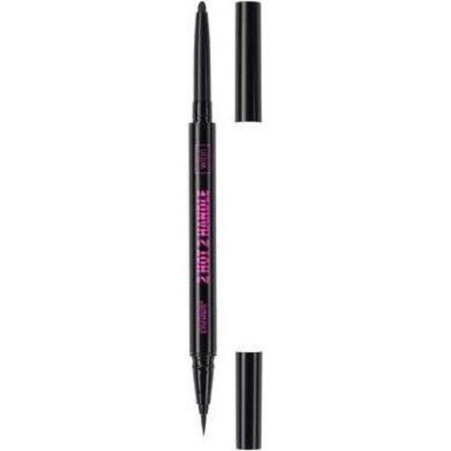 Wibo Too Hot Double-Ended – Liquid Eyeliner & Cream Eyeshadow Pencil 2-in-1 for Women, Intense Black