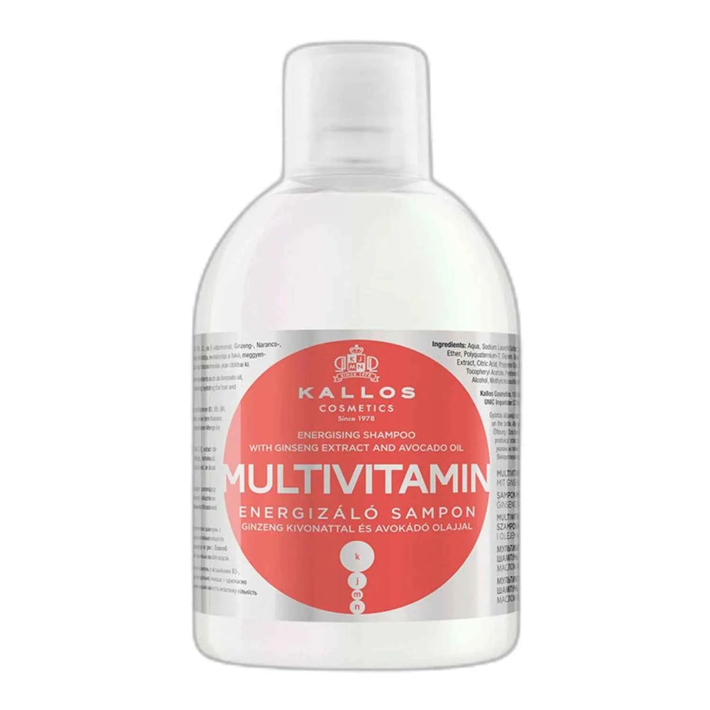 Kallos Cosmetics Kallos Multi-Vitamin Champu Energizante Unisex, 1000 ml