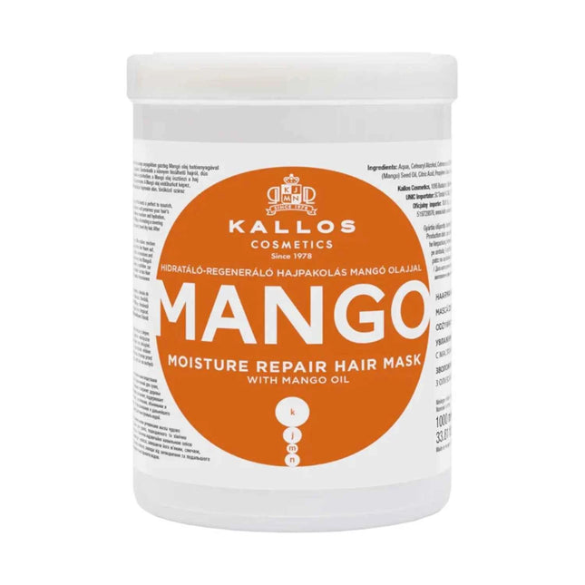 Kallos Cosmetics Kallos Mango Mascarilla Capilar Reparadora Unisex, 1000 ml