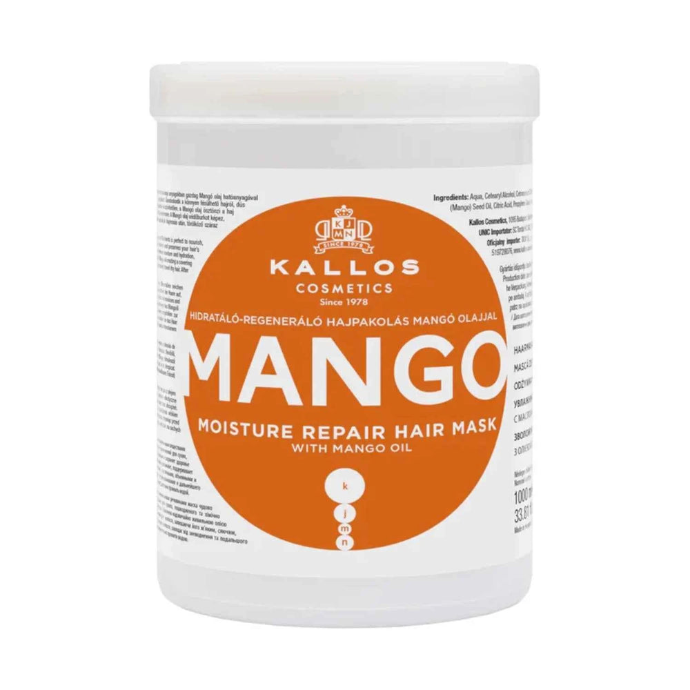 Kallos Cosmetics Kallos Mango Mascarilla Capilar Reparadora Unisex, 1000 ml