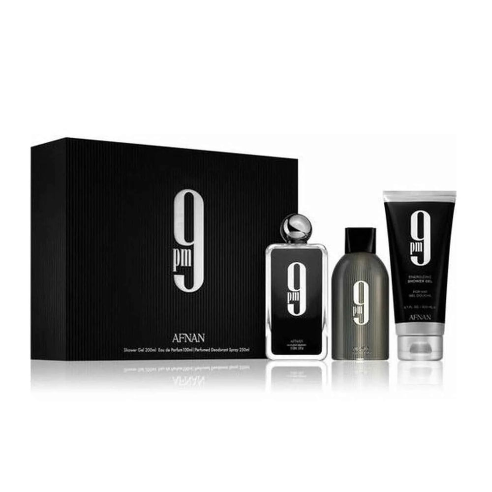 Afnan 9 Eau de – Parfum Unisex 100 Unit Gel De Baño 200 ml Desodorante, 250 ml Spray