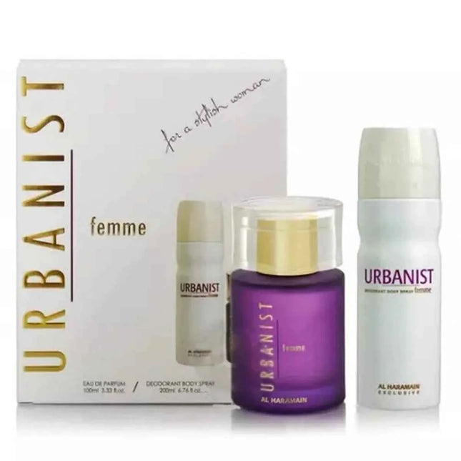 AL Haramain Urbanist Femme – Eau de Parfum for Women 100 ml Spray Desodorante Corporal, 200 ml Spray