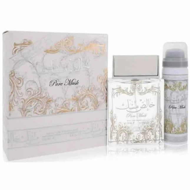 Lattafa PURE MUSK – Eau de Parfum for Women SPRAY 100 ml + DEO ROLL-ON, 50 ml
