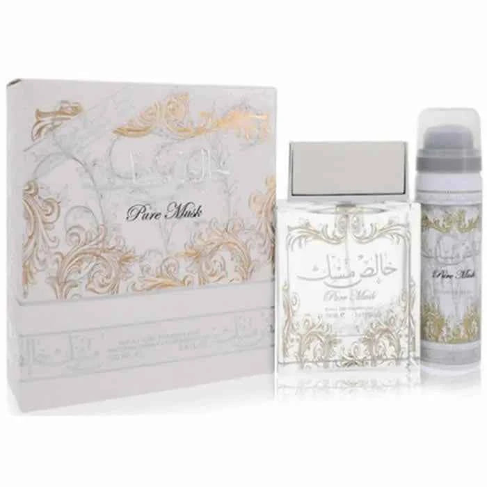 Lattafa PURE MUSK – Eau de Parfum for Women SPRAY 100 ml + DEO ROLL-ON, 50 ml