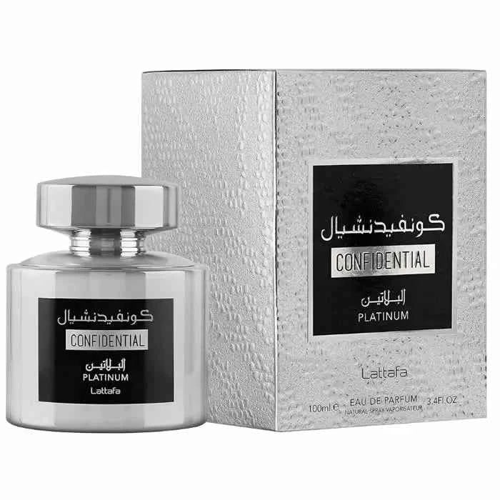 Lattafa CONFIDENTIAL PLATINUM – Eau de Parfum for Men SPRAY, 100 ml