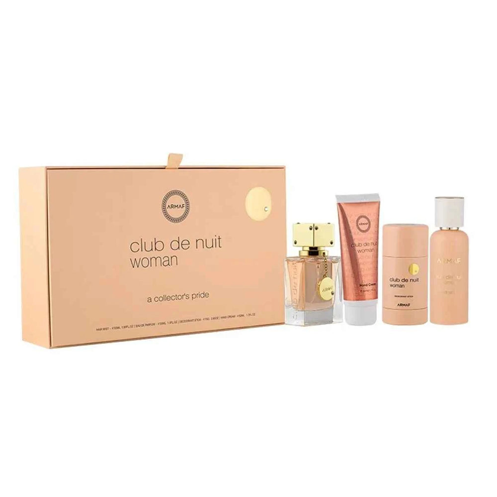 Armaf Club Denuit Woman – Eau de Parfum for Women 55 Unit Spray Hair Mist 55 ml Desodorante Stick 75 ml Crema De Manos, 50 ml