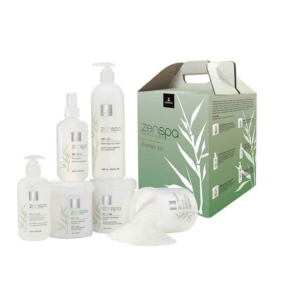Jessica Starter Kit Set Jessica: ZenSpa Revive Volcanic Pumice Exfoliating Foot Scrub 435 g + ZenSpa Restore Aloe Vera – Cuticle Remover Gel for Women, 251 ml + ZenSpa Intense, Vitamin E, Moisturizing, Foot Cream,…