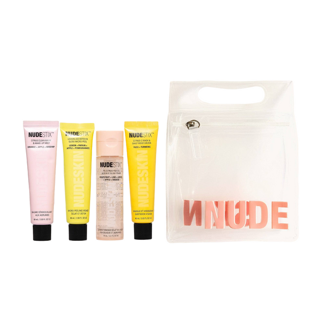 Nudestix 4 Steps Citrus Renew Set Nudestix: Lemon-Aid Detox – Peel-Off Mask for Women, For Face, 60 ml + Nudeskin, Citrus, Cleansing Balm, For Face, 60 ml + Citrus, Moisturizing, Day & Night, Cream Mask, For Face, 60…