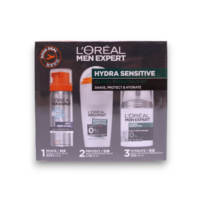 L`Oreal Paris Travel Set L'Oreal Paris: Men Expert Alcohol-Free Hydrating & Regenerating Day & Night – Cream for Men, For Face, 50 ml + Men Expert, Alcohol-Free, Anti-Sweat, Deodorant Roll-On, 50 ml + Men Expert,…