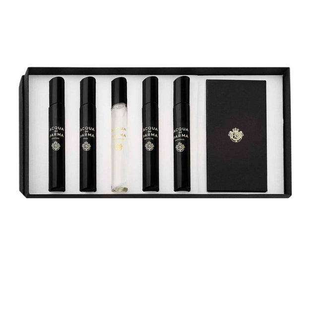 Acqua di Parma Set Acqua di Parma: Signatures Of The Sun - Leather – Eau de Parfum for Men, 7 ml + Signatures Of The Sun - Oud, 7 ml + Signatures Of The Sun - Osmanthus, 7 ml + Signatures Of The Sun - Quercia, 7 ml +…