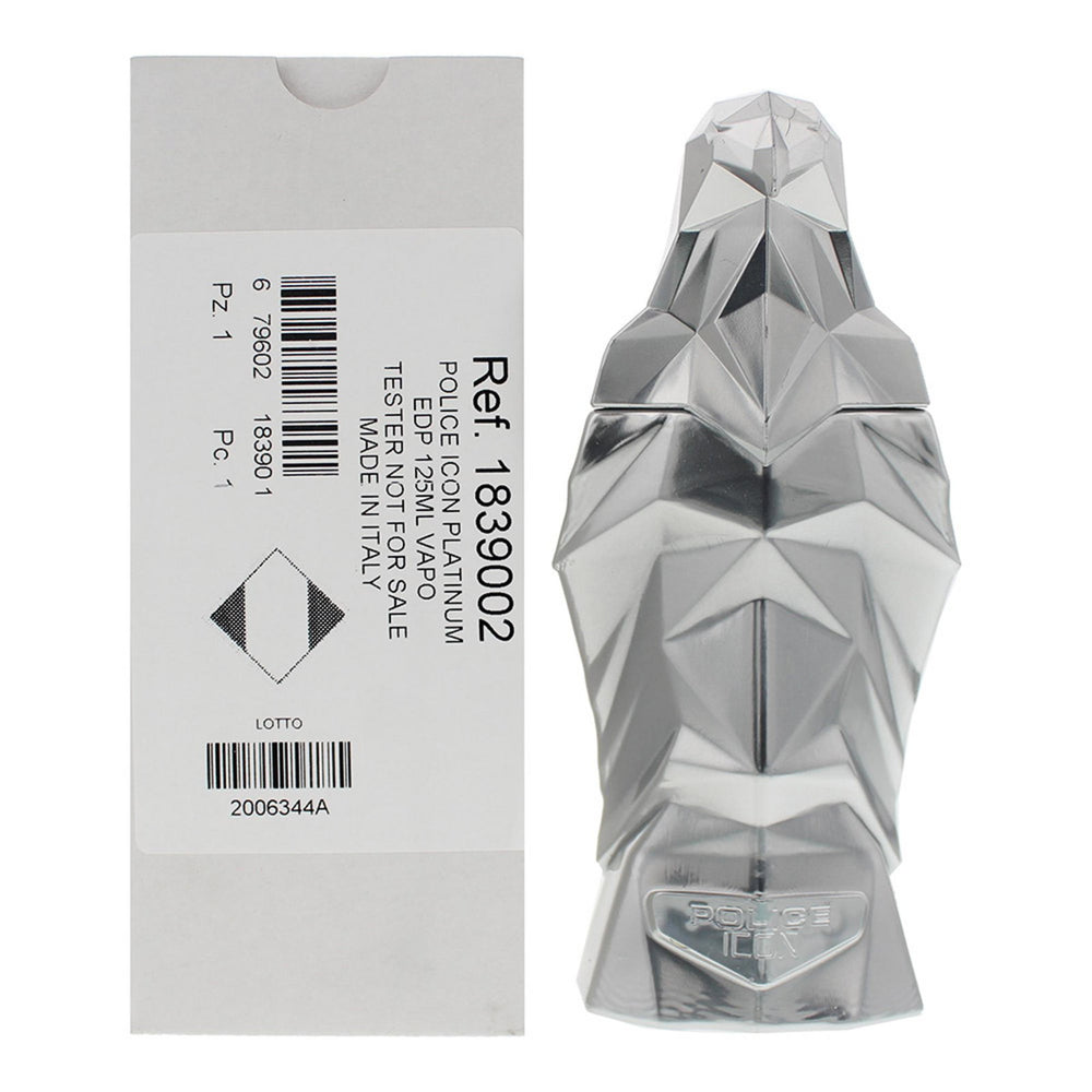 Police Icon Platinum – Eau de Parfum for Men, 125 ml Tester