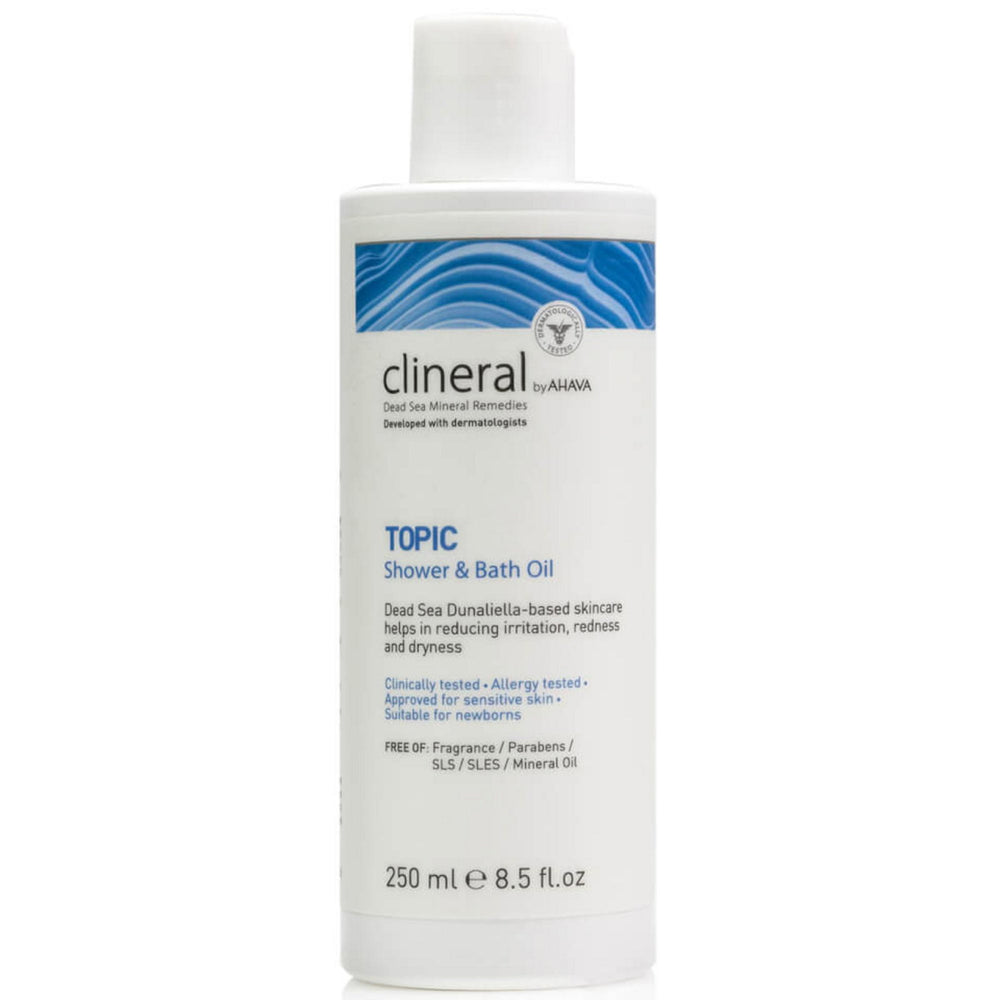 Ahava Clineral Topic Moisturizing Soothes – Shower Oil for Women, Body, Dry, 250 ml