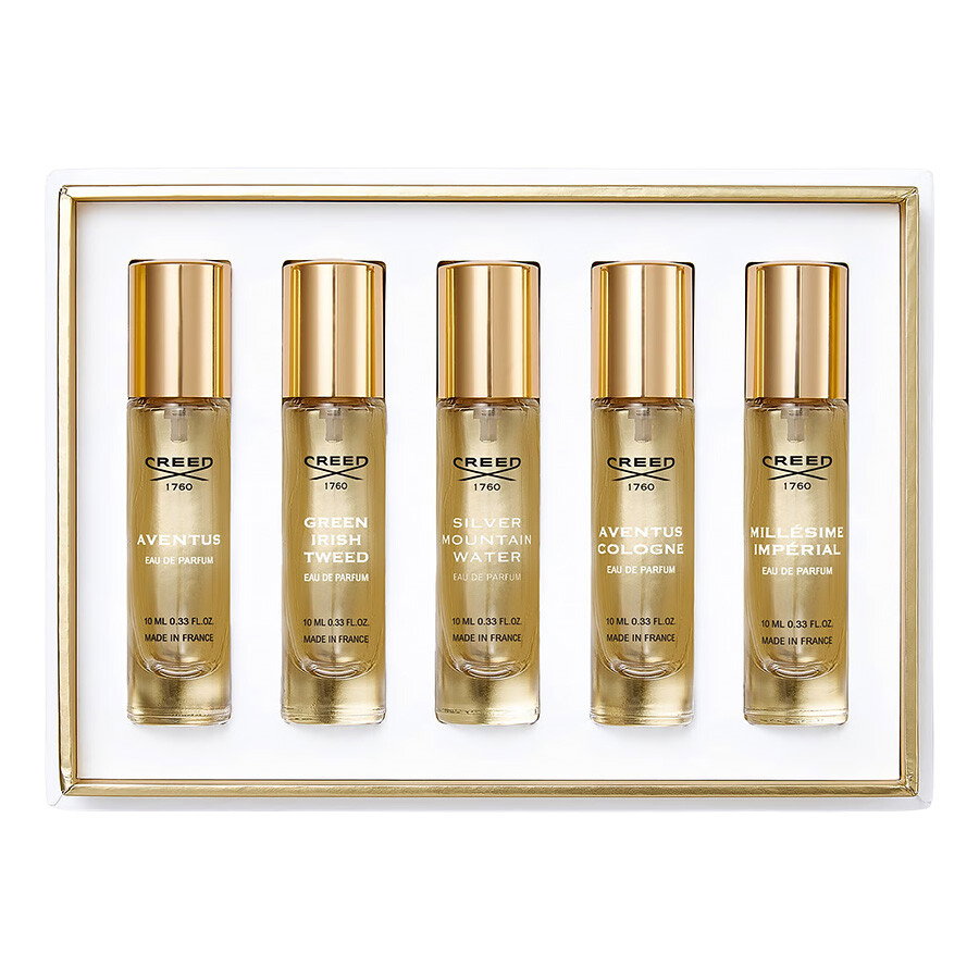 Creed Set Creed: Aventus – Eau de Parfum for Men, 10 ml + Green Irish Tweed, 10 ml + Silver Mountain Water, 10 ml + Aventus…