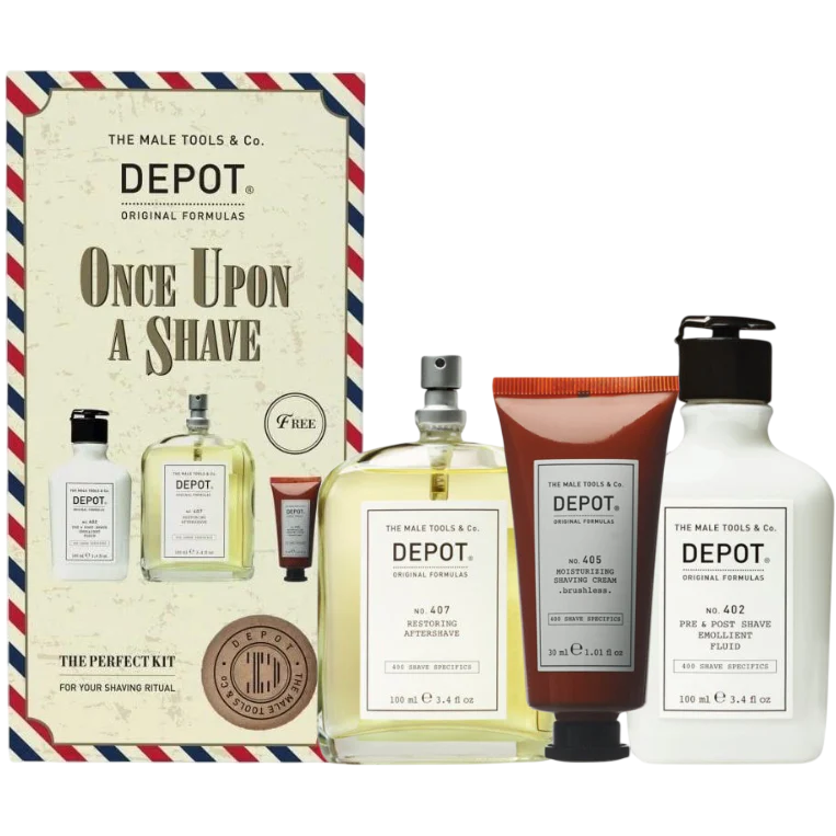 Depot Set Depot: 400 Shave Specifics No. 402 – Essential Oils for Men, Soothing, Pre & Post Shaving Fluid, 100 ml + 400…