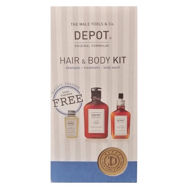 Depot Set Depot: 100 Hair Cleansing No. 103 Pro-Vitamin B5 – Hair Shampoo for Men, For Hydration, 250 ml + 200 Hair…