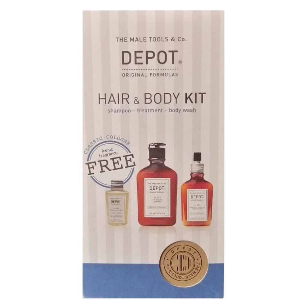 Depot Set Depot: 100 Hair Cleansing No. 103 Pro-Vitamin B5 – Hair Shampoo for Men, For Hydration, 250 ml + 200 Hair…