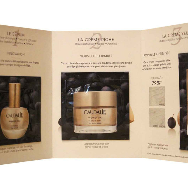 Caudalie Set Caudalie: Premier Cru Hyaluronic Acid Hydrating Day & Night – Cream Unisex, For Face, 2 ml Sample + Premier Cru, Natural, Hydrating, Day & Night, Eye Cream, 1 ml Sample + Premier Cru, Hyaluronic Acid,…