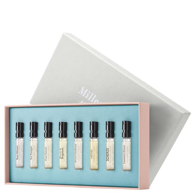 Miller Harris Discovery Set Miller Harris: Scherzo – Eau de Parfum for Women, 2 ml Vial + Rose Silence, 2 ml Vial + Coeur…