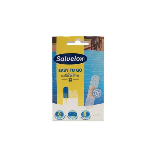 Salvelox Easy to Go Apósitos Transparentes, 12 Units