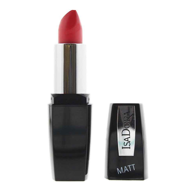 IsaDora Perfect Matt – Lipstick for Women, Cream Lipstick, 04, Hot Coral, 4.5 g