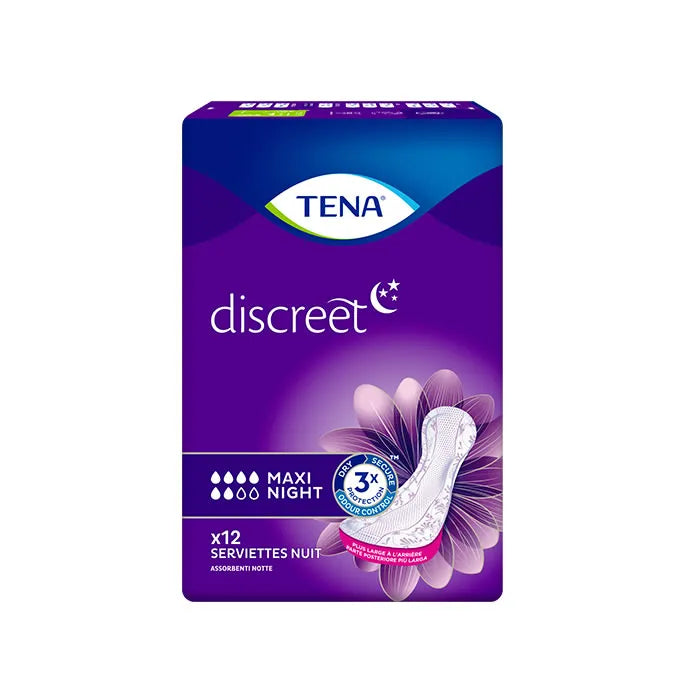 TENA Discreet Maxi Night Incontinence Pad 12Und