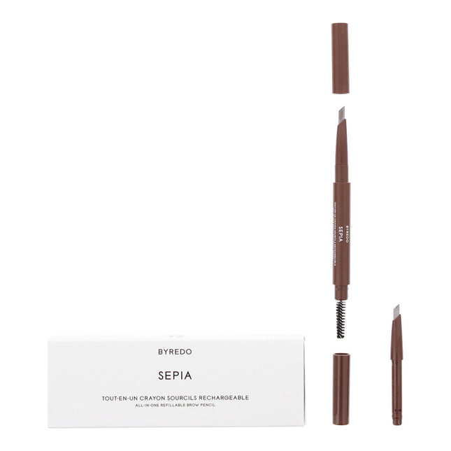 Byredo All-In-One Precision Double-Ended – Eyebrow Cream Pencil & Brush 2-in-1 for Women, 02, Sepia, 0.5 g