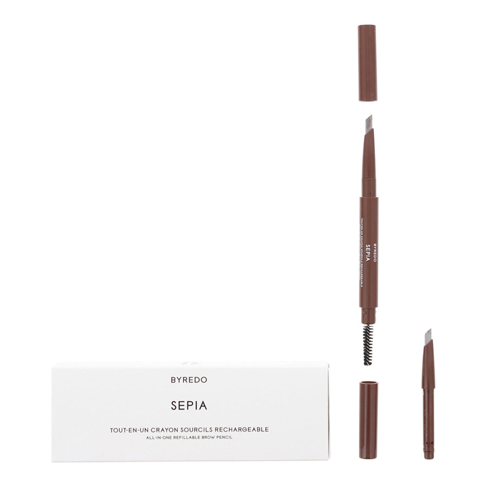 Byredo All-In-One Precision Double-Ended – Eyebrow Cream Pencil & Brush 2-in-1 for Women, 02, Sepia, 0.5 g
