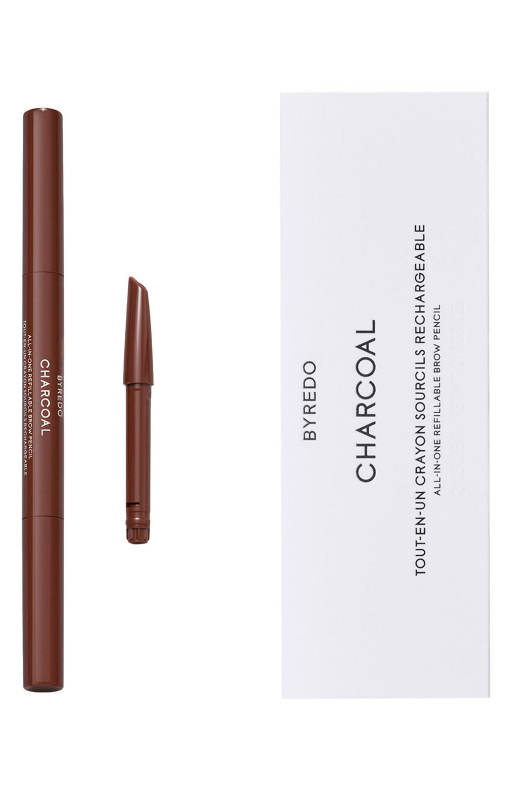Byredo Set Duo Byredo All-In-One Brow Pencil – Eyebrow Cream Pencil & Brush 2-in-1 for Women, 04, Charcoal, 2 pcs, 0.25 g