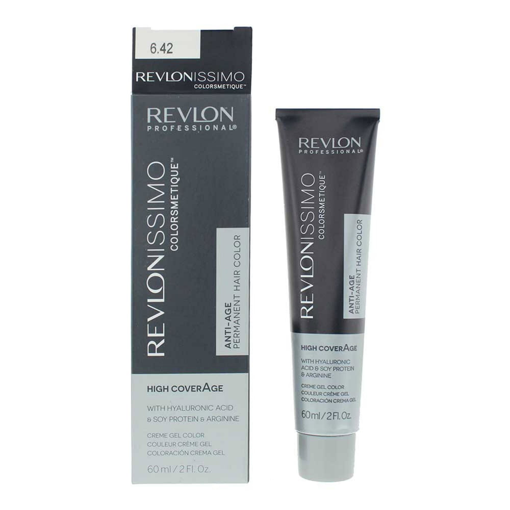 Revlon Revlonissimo Colorsmetique – Permanent Hair Dye for Women, 6.42 Dark Pearly Chestnut Blonde, 60 ml