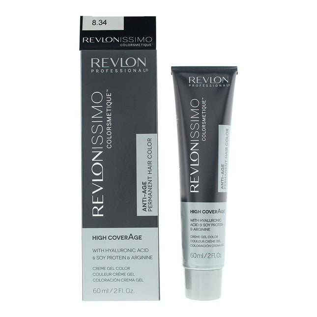 Revlon Colorsmetique KER-HA Complex™ – Permanent Hair Dye Unisex, 8.34 Light Hazel Blonde, 60 ml