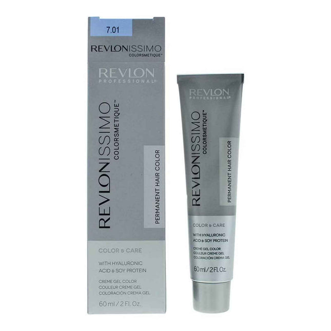 Revlon Revlonissimo Colorsmetique – Permanent Hair Dye for Women, 7.01 Natural Ash Brown, 60 ml