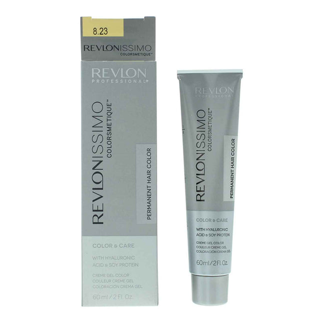 Revlon Revlonissimo Colorsmetique – Permanent Hair Dye for Women, 8.23 Light Pearly Beige Blonde, 60 ml