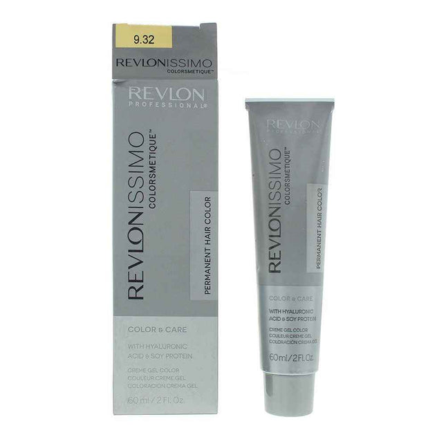 Revlon Revlonissimo Colorsmetique – Permanent Hair Dye for Women, 9.32 Very Light Golden Pearl Blonde, 60 ml