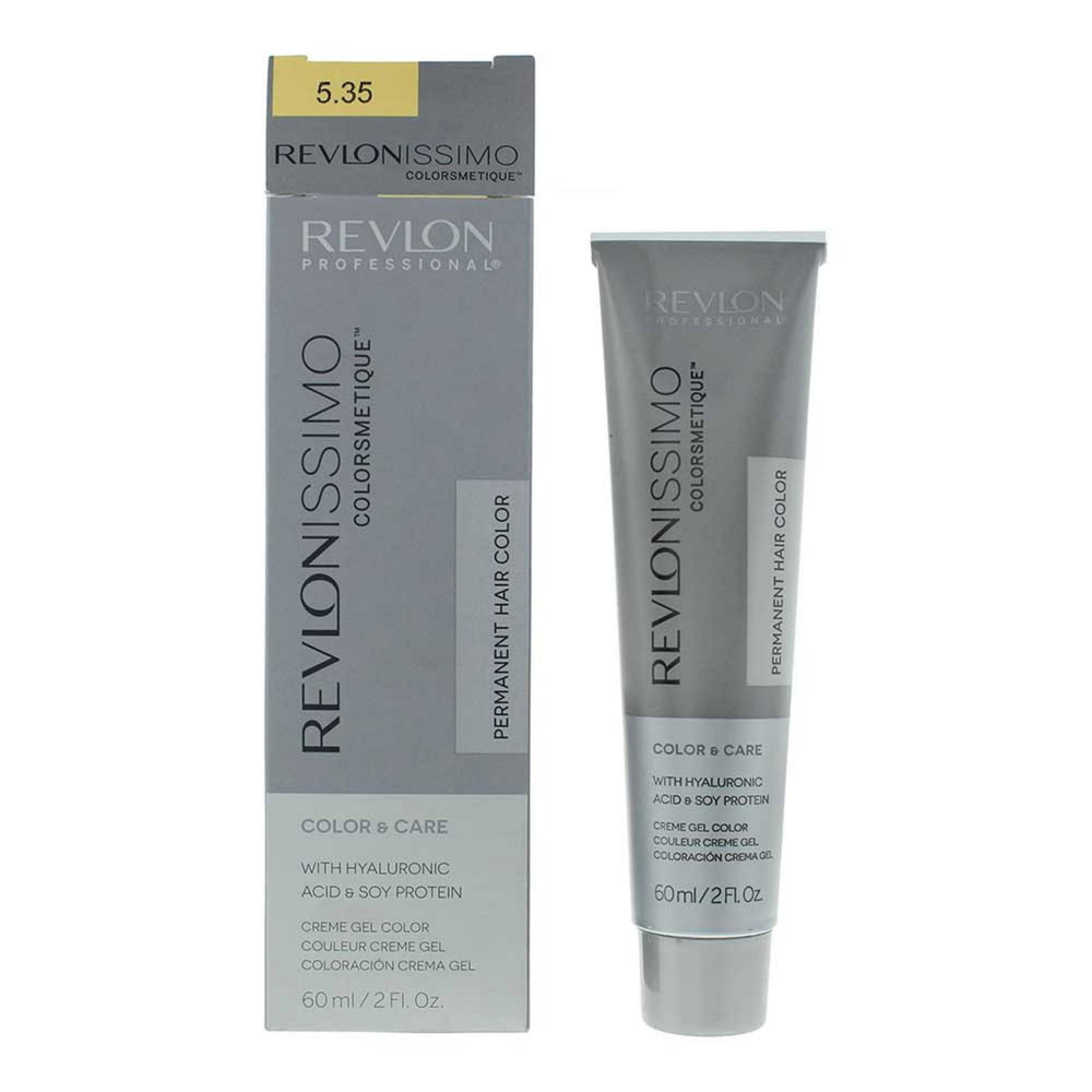 Revlon Revlonissimo Colorsmetique – Permanent Hair Dye for Women, 5.35 Light Amber Brown, 60 ml