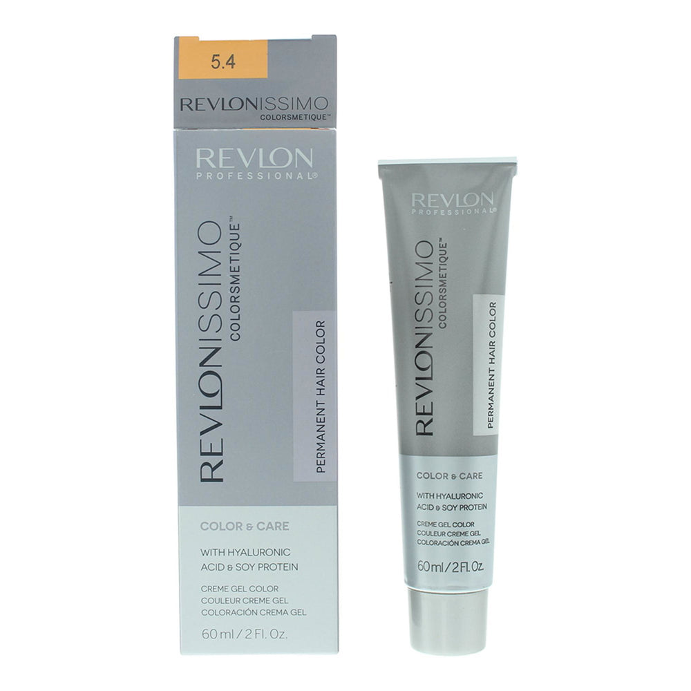 Revlon Revlonissimo Colorsmetique – Permanent Hair Dye for Women, 5.4 Light Copper Brown, 60 ml
